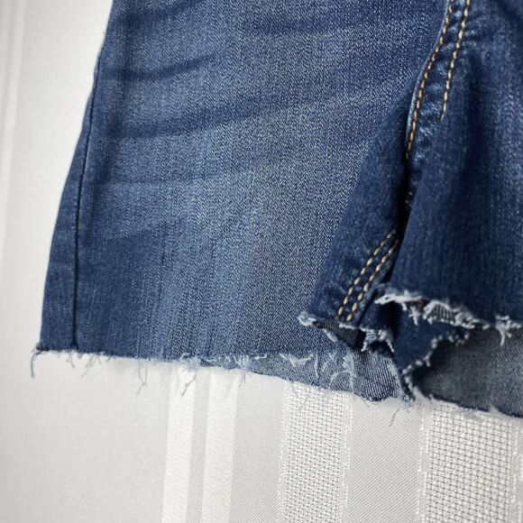 Jordache Premium Medenz Button Fly Raw Hem Shorts Girl's Size 14 Blue Summer - Picture 5 of 7